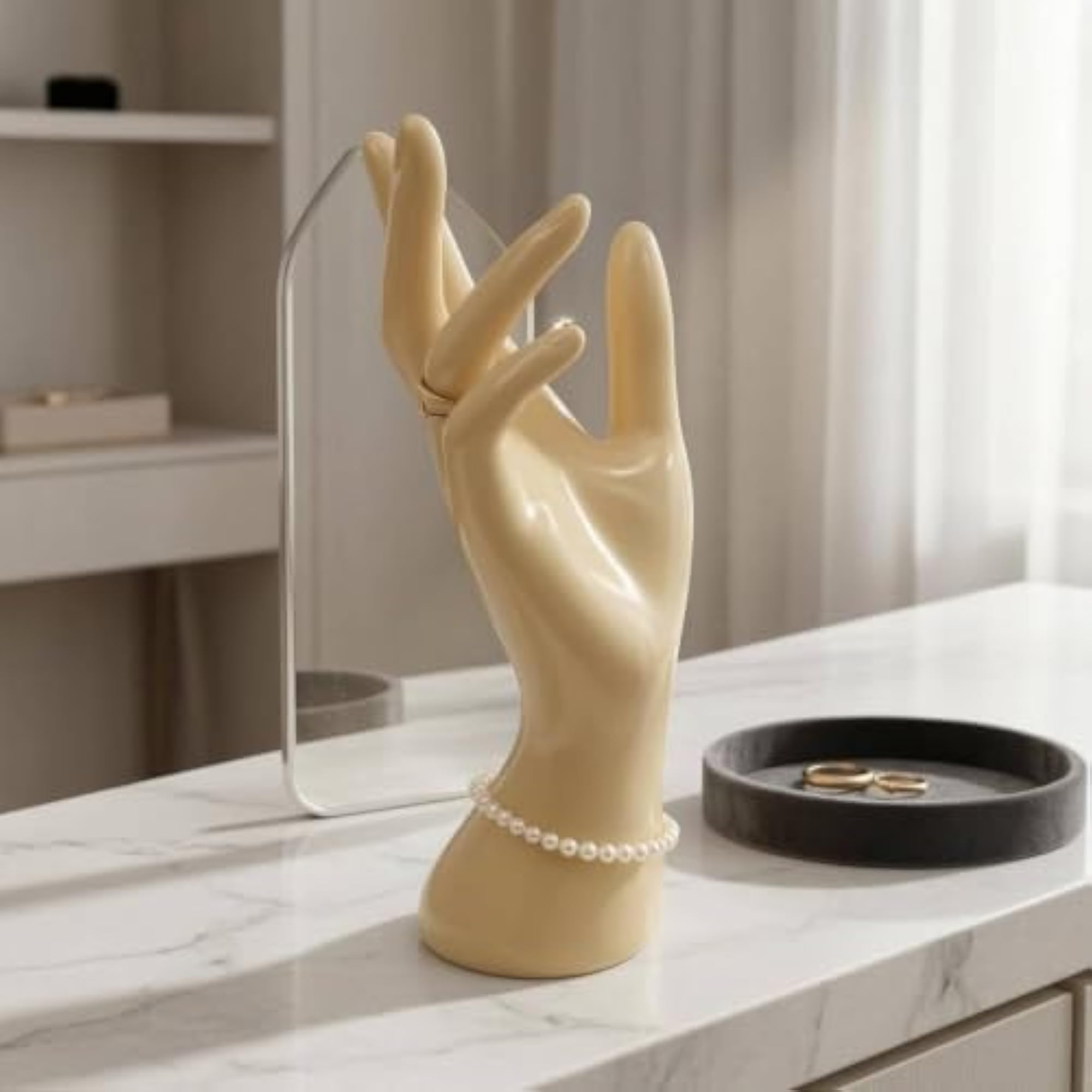 Soft Rubber Hand Jewelry Display Holder for Collectors
